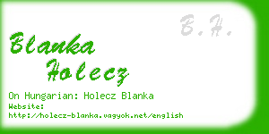 blanka holecz business card